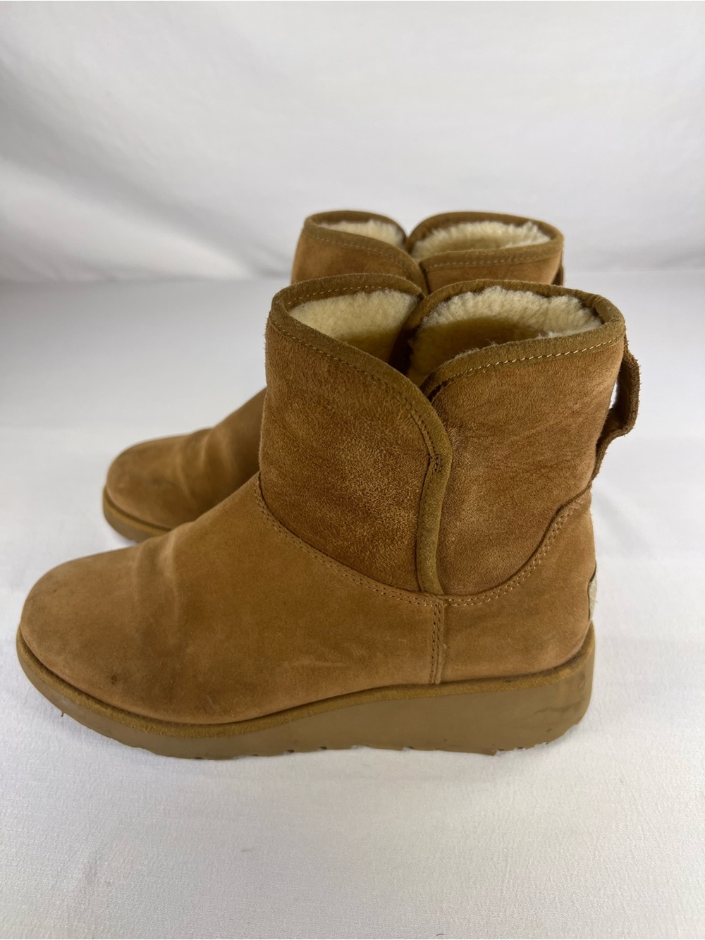 UGG Chestnut Suede Shearling Lined Ankle Boots - Picture 3 of 13